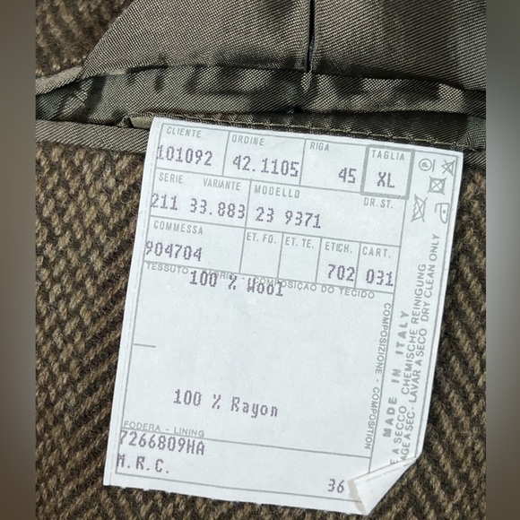 NWT NOS Polo Ralph Lauren XL Made in Italy Harris Tweed 100% Wool Sports Coat - Picture 9 of 15